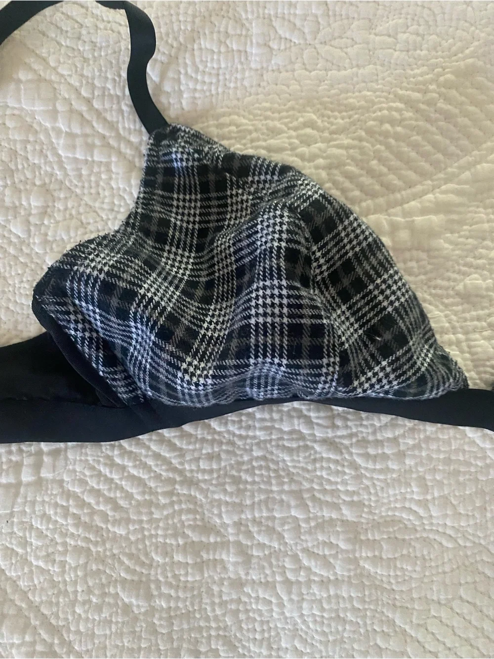 Savage X Fenty Bra Black Plaid Small
